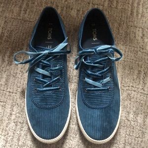 Toms Carmel Corduroy Sneakers Atlantic Blue